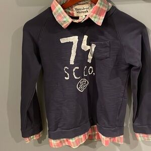 Scotch Shrunk Scotch & Soda sweatshirt with fake button down layered preppy look